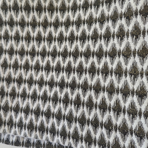 Loft cream gold sparkle textured skirt size 6 classic preppy - Picture 2 of 8